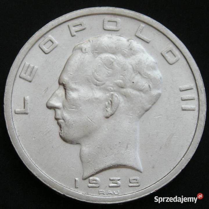 BELGIA 50 FRANKÓW 1939 KRÓL LEOPOLD III SREBRO Łódź
