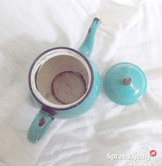 prl dzbanuszek z metalu turkusowy dzbanuszek Pozostałe Szczecin