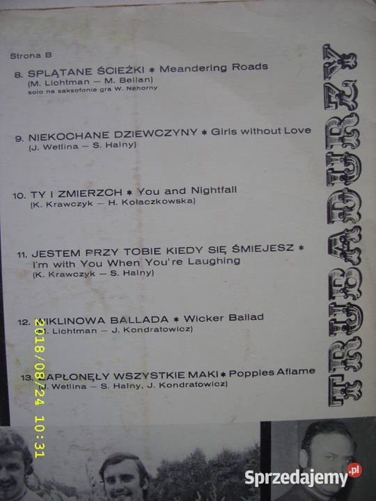 Winyl LP Rock TRUBADURZY ZAUFAJ SERCU 4 Wołów sprzedam