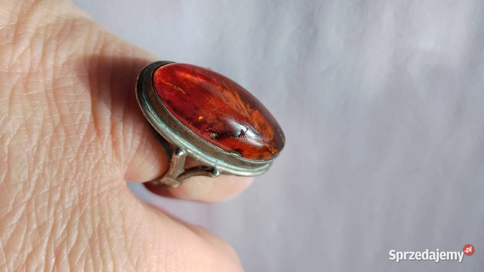 Pierścionek z bursztynem Pierścionki Nakło nad Notecią