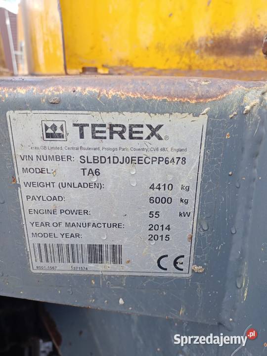 WOZIDŁO BUDOWLANE MARKI TEREX TA6 wielkopolskie