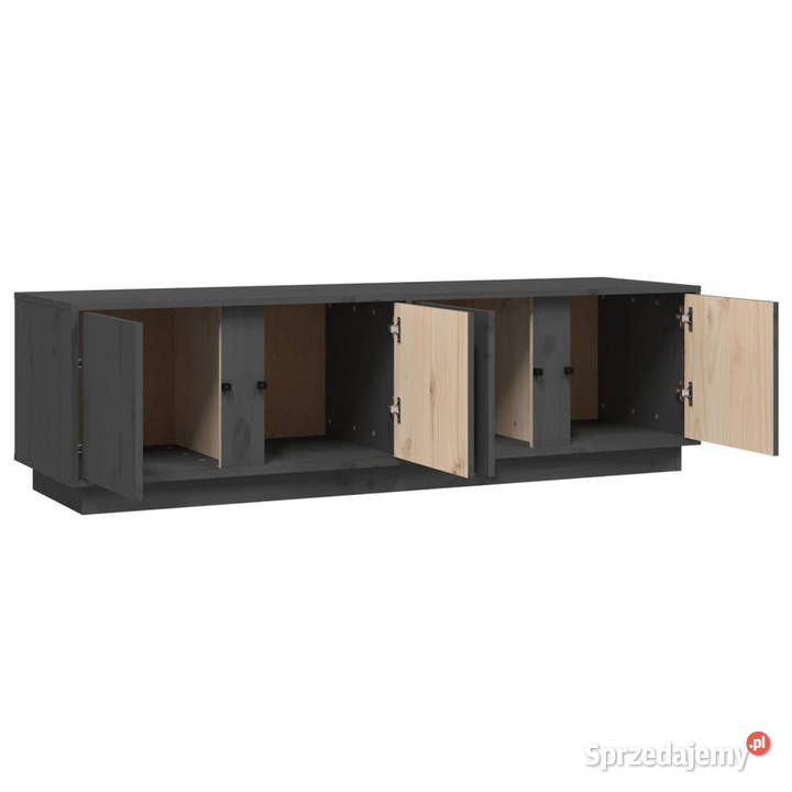 Szafka pod telewizor szara 140x40x40 lite drewno