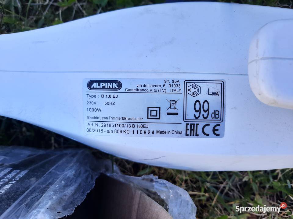 1000W Podkaszarka elektryczna Alpina B 10 EJ