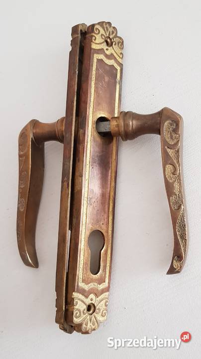 Stare secesyjne szyldy mosiężnerozstaw 90 Łódź