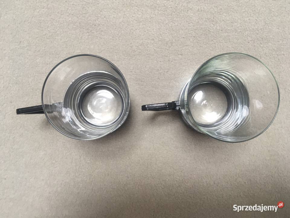 Stare koszyczki szklanki PRL Kołobrzeg