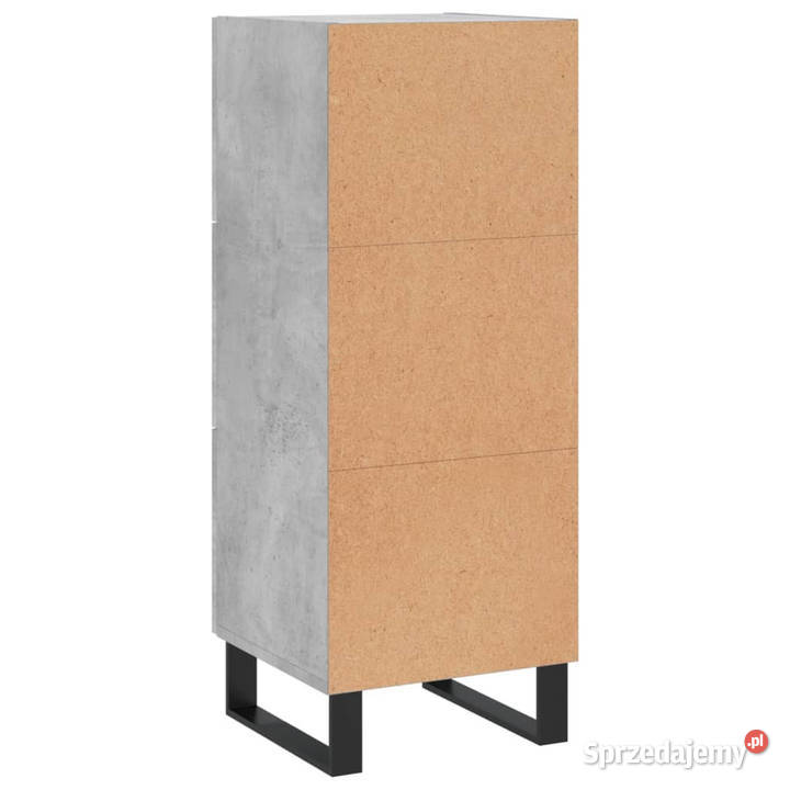 Szafka szarość betonu 345x34x90 materiał