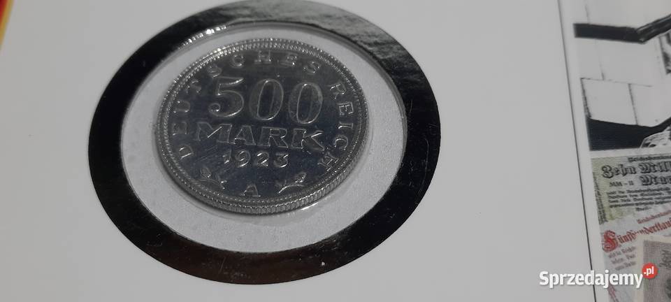 Niemcy 500 marek 1923 mennicza w blistrze