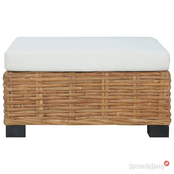 Podnóżek z poduszką naturalny rattan WM286281 Warszawa