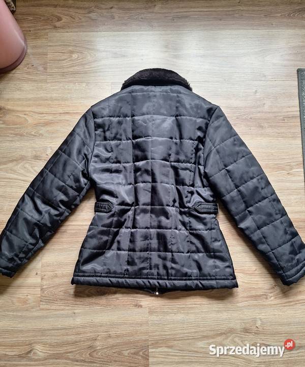 Cudna czarna kurtka z futerkiem jesienna Kurtki i płaszcze Kraków