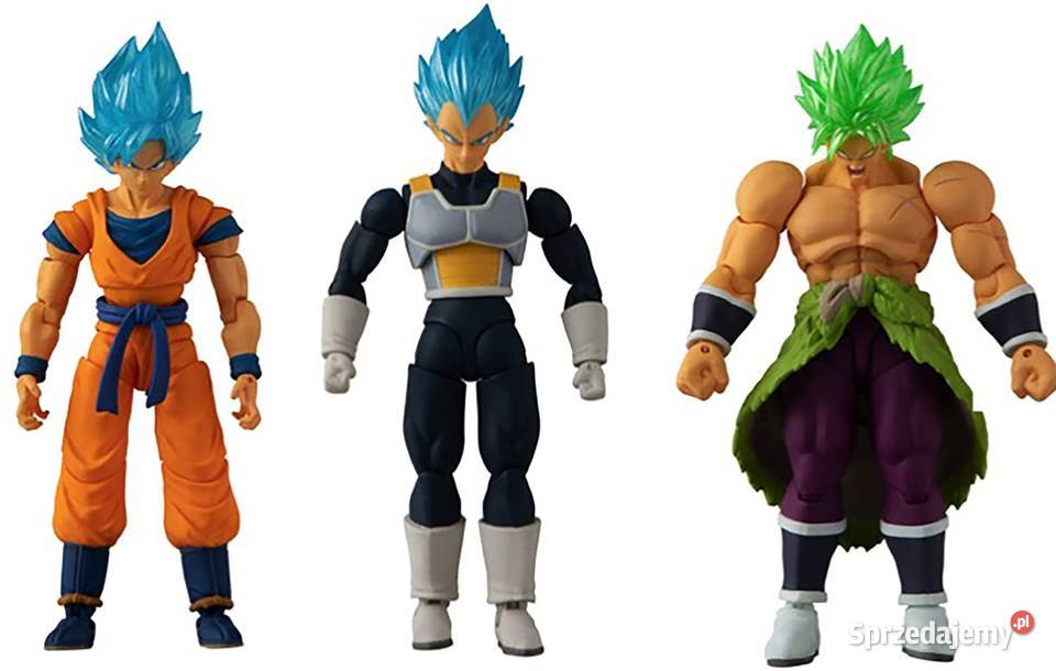 Dragon Ball Zestaw 3 Figurki Vegeta Broly Goku Mogilany