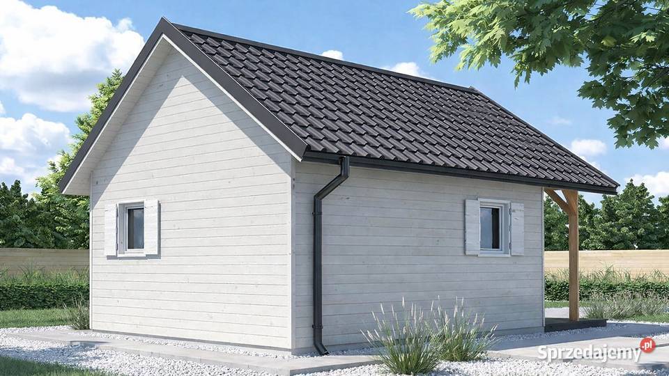 Domek drewniany letniskowy całoroczny 4m8m 20mm Dom i Ogród Korczyna
