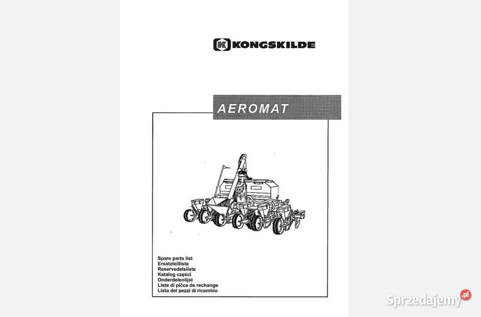 AEROMAT Kongskilde siewnik katalog części sprzedam