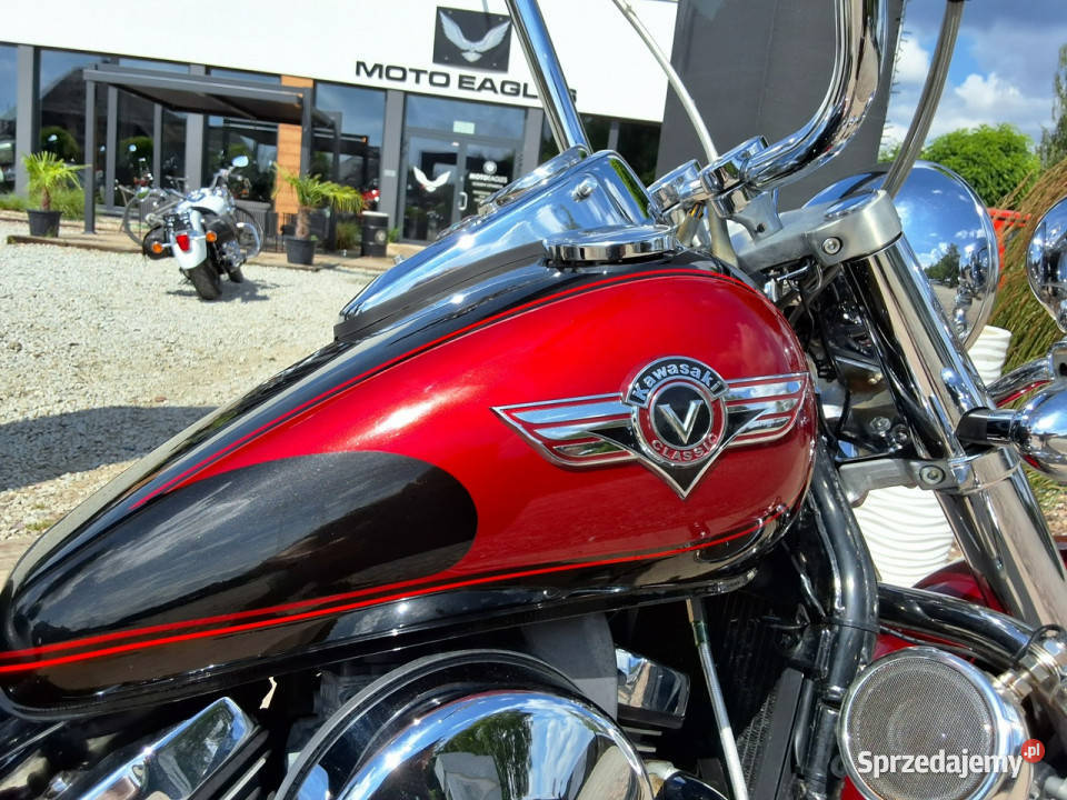Kawasaki Vulcan Piękny na unikatowy800 łańcuch wielkopolskie Bicz