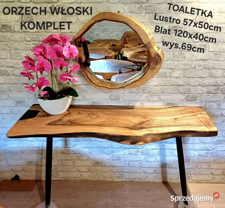 TOALETKA 120x40 Konsola ORZECH WŁOSKI Toaletki Śrem