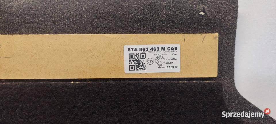 SKODA KAROQ PODŁOGA BAGAŻNIKA 57A863463M osobowe
