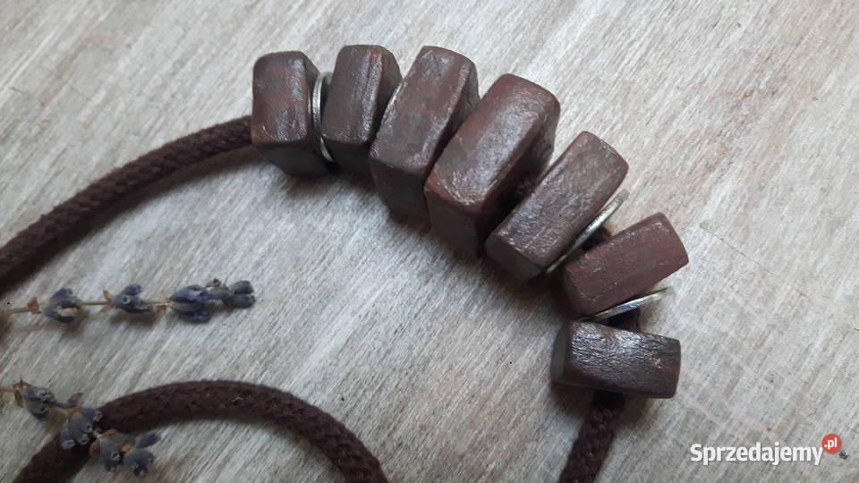 Naszyjnik ceramiczny ręcznie wykonany Otwock