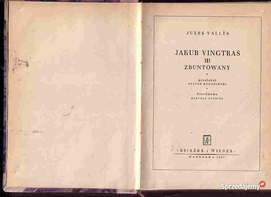5012 4547 JAKUB VINGTRAS III ZBUNTOWANY JULES VA Czyrna