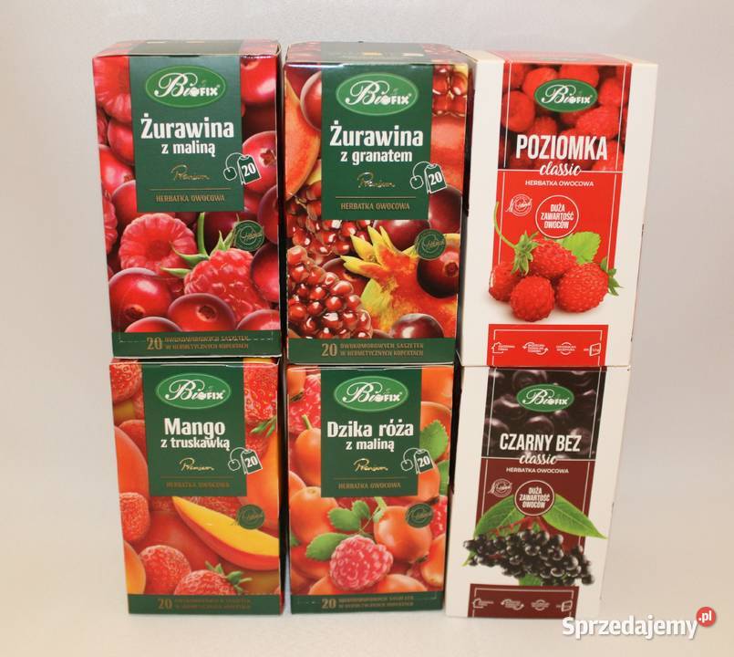 Herbata owocowa Bifix żurawina granat poziomka Stare Miasto