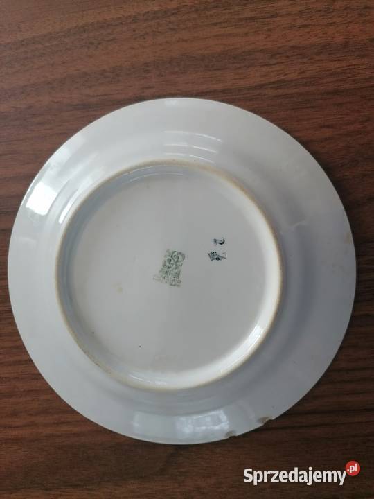 Talerzyk deserowy z złotym paskiem Włocławek Łódź