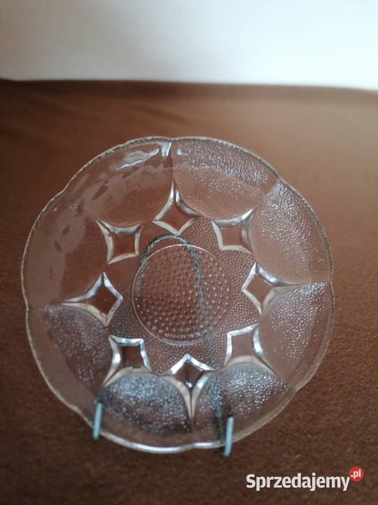 Szklany talerzyk deserowy średnica 155 Łódź
