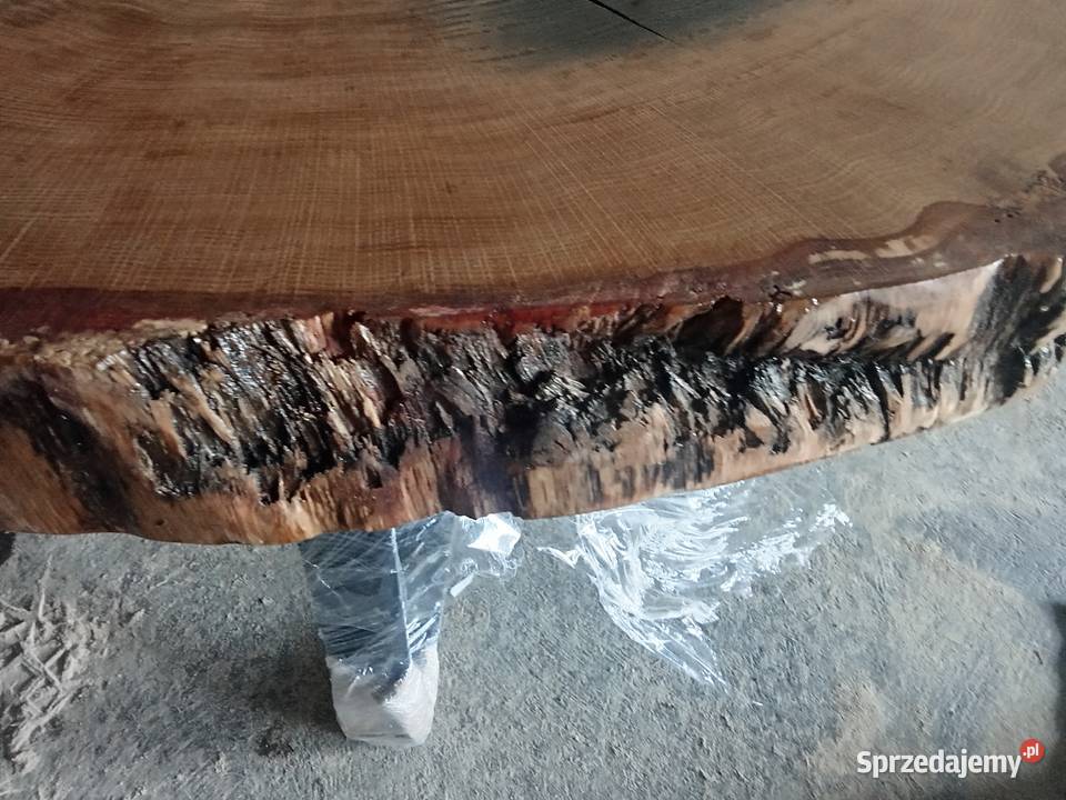 Stolik kawowy z plastra dębu