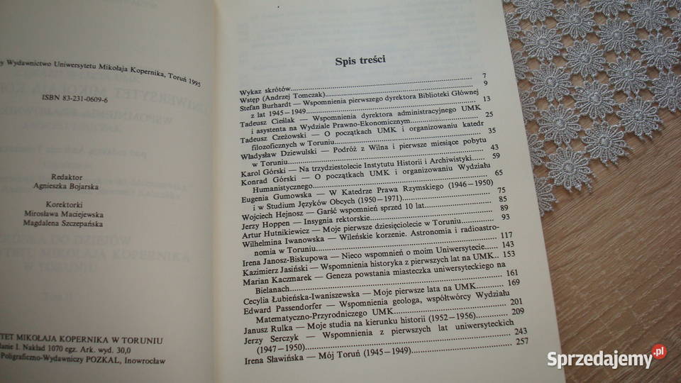 Uniwersytet Mikołaja Kopernika wspomnienia Proza i poezja sprzedam