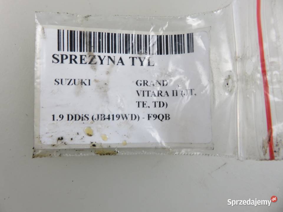 SPRĘŻYNA TYŁ SUZUKI GRAND VITARA II 19 DDiS Części samochodowe