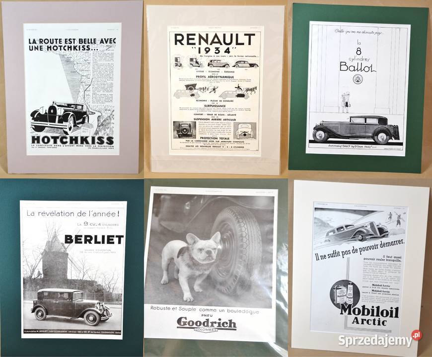 Reklamy art deco z lat 30tych passepartout 3344 Antyki, Sztuka, Kolekcje mazowieckie Warszawa