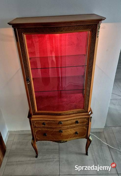 Witryna z intarsjami w stylu Ludwikowskim Rokoko Bydgoszcz