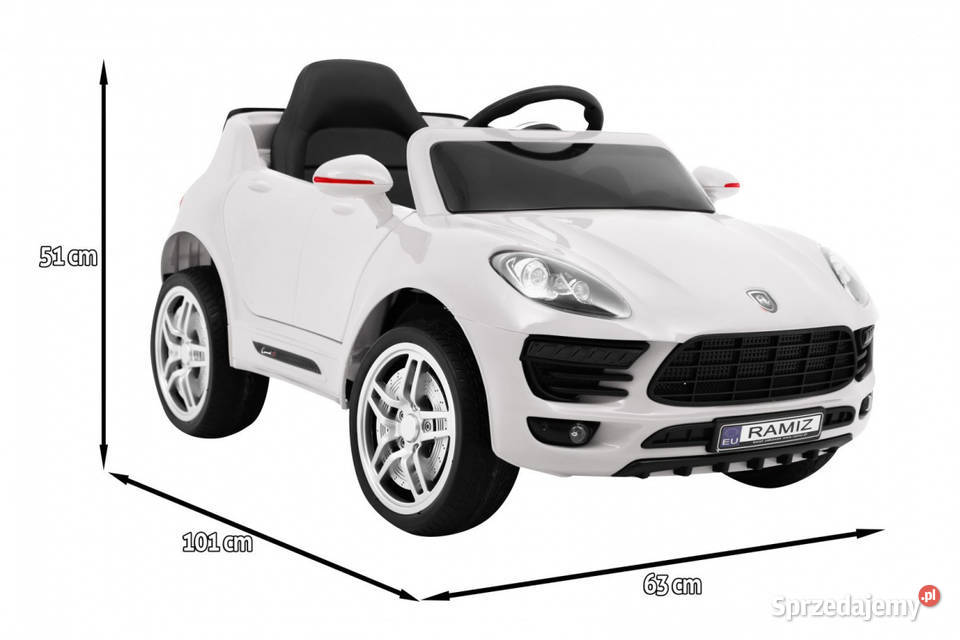 Autko TurboS na akumulator dzieci Biały auto 15.6kg Łopuszno