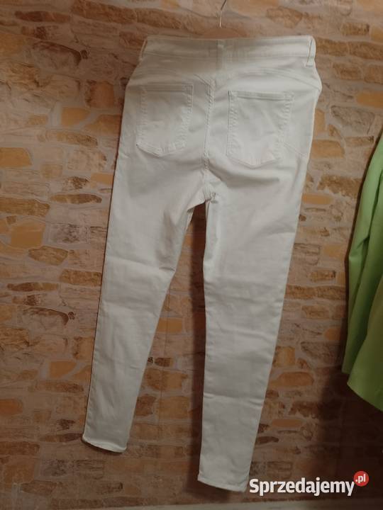 42XL 3232 ASOS Białe spodnie rurki z Londynu Kraków