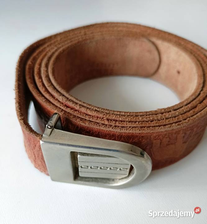 Pasek skórzany męski z PRLu vintage Łódź