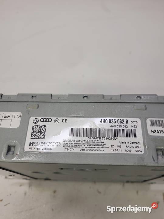 TUNER RADIOWY UNIT AUDI A8 D4 4H0035082B Przystajń