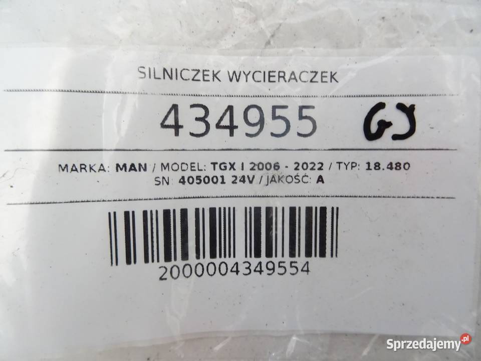 SILNICZEK WYCIERACZEK MAN TGX I Van minibus