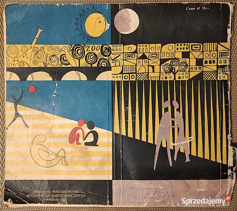 plan Warszawy 1959 r Antykwariat małopolskie Bukowno