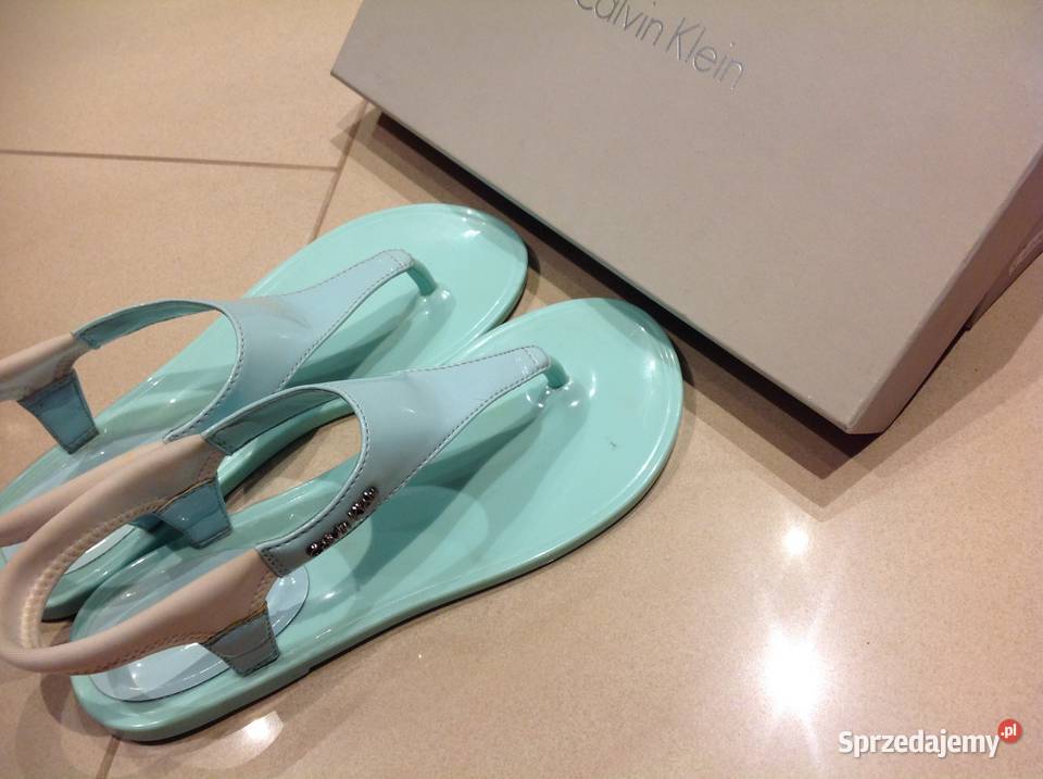 SANDAŁKI JAPONKI DAMSKIE CALVIN KLEIN 36 j nowe 23cm Nowa Sól sprzedam