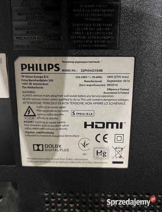 uszkodzony telewizor Philips i lg LG