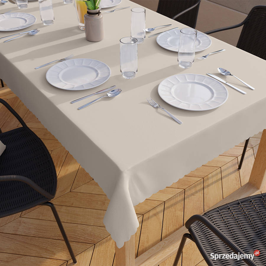 Obrus prostokątny lotus ciemny beżowyny 140x230 Lublin