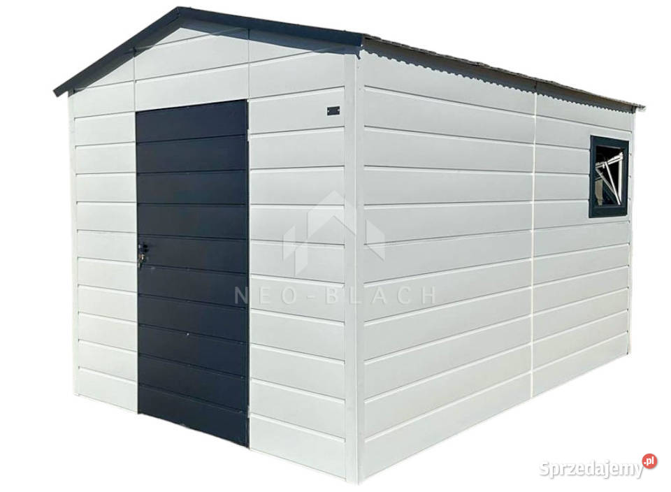 Schowek Domek ogrodowy 25x4m Drzwi Okno Biały Żary