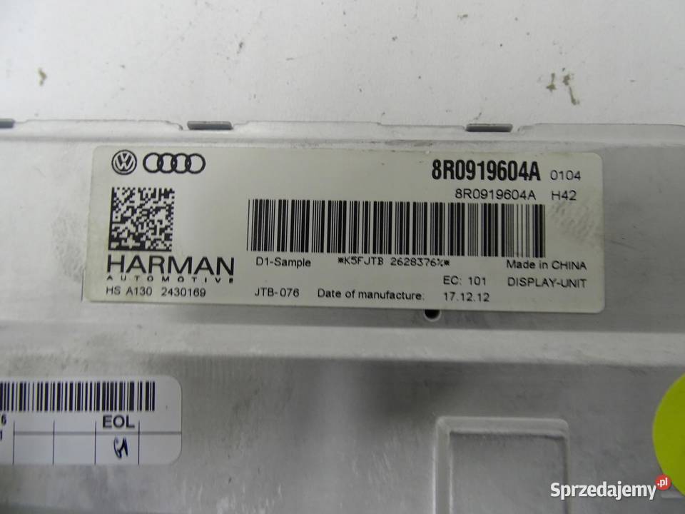 EKRAN WYŚWIETLACZ MMI AUDI A4 B8 A5 8T sprzedam