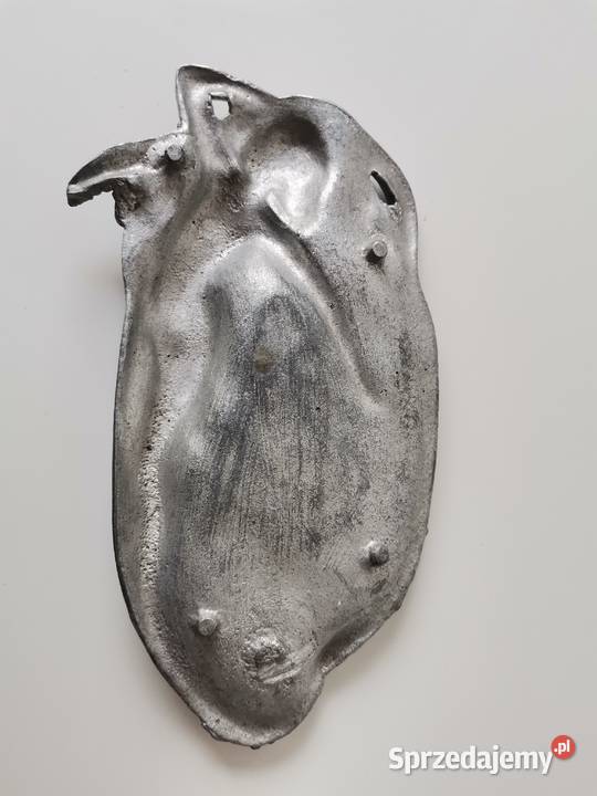 Stara metalowa popielniczka Akt Secesja