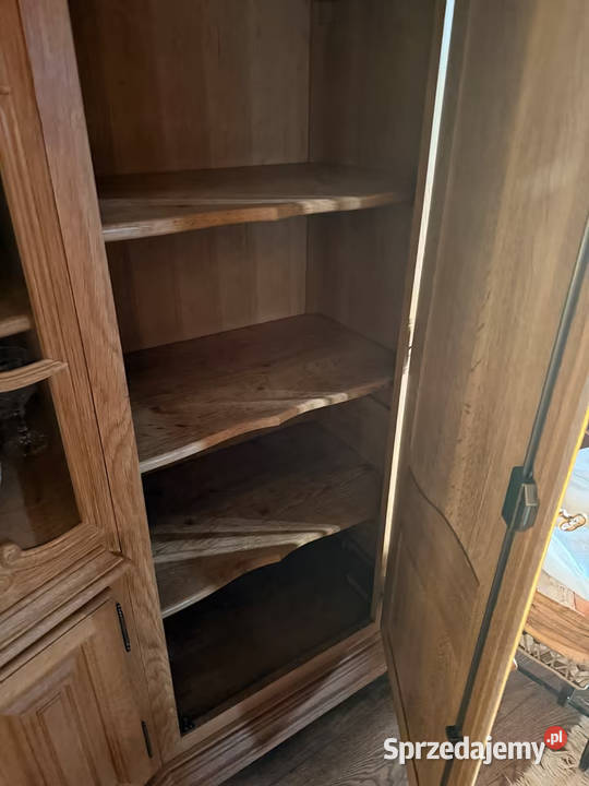 Piękny dębowy kredens dębowa biblioteka lity Sypniewo