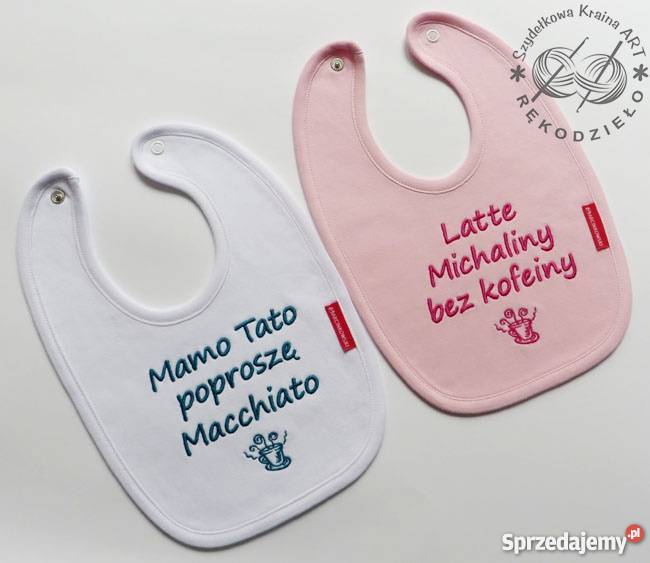 Śliniak z HAFTEM imieniem dziecka PREZENT na kujawsko-pomorskie Toruń