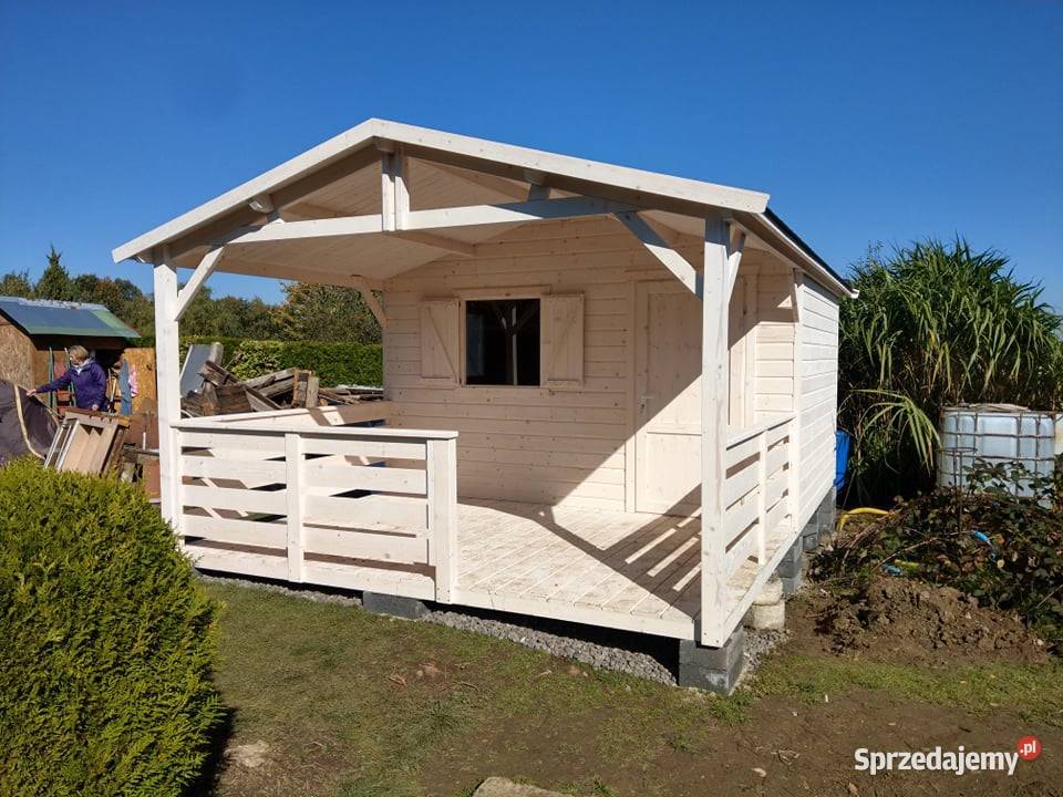 Domek drewniany ogrodowy 6x4m altana letniskowy
