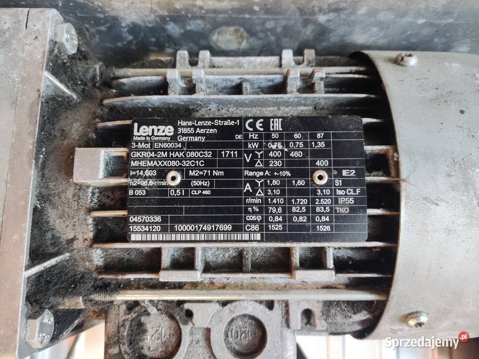 Motoreduktor kątowy przelotowy 075kW 400V 96 Libusza