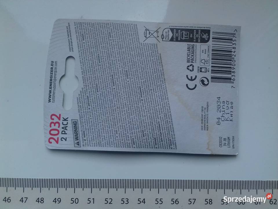 Bateria pastylkowa CR2032 Energizer Lithium 3V Bydgoszcz
