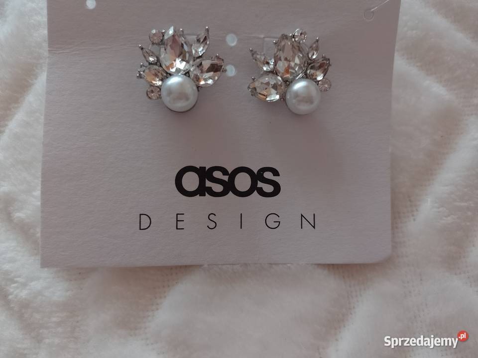 ASOS Bogato zdobione kolczyki ślubne perły z