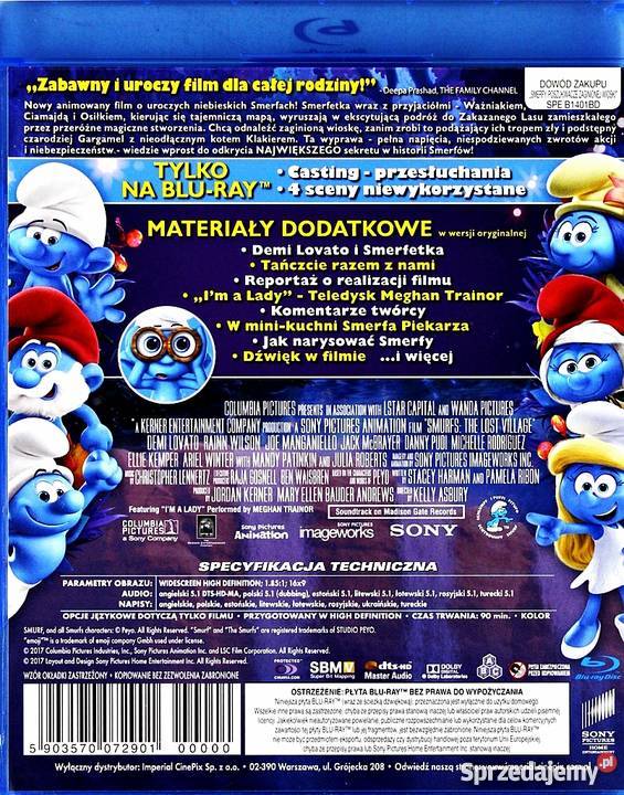 SMERFY POSZUKIWACZE ZAGINIONEJ WIOSKI BLURAY sprzedam