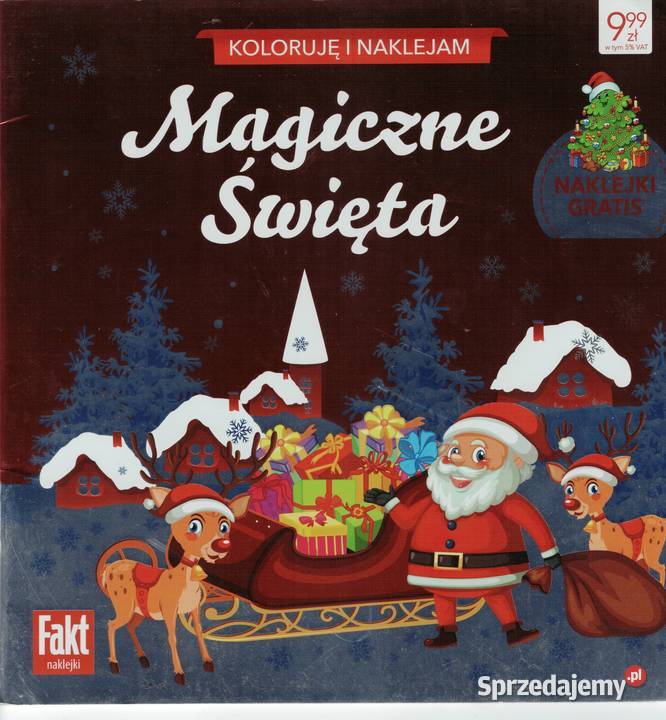 Magiczne Święta koloruję i naklejam NAKLEJKI Warszawa sprzedam