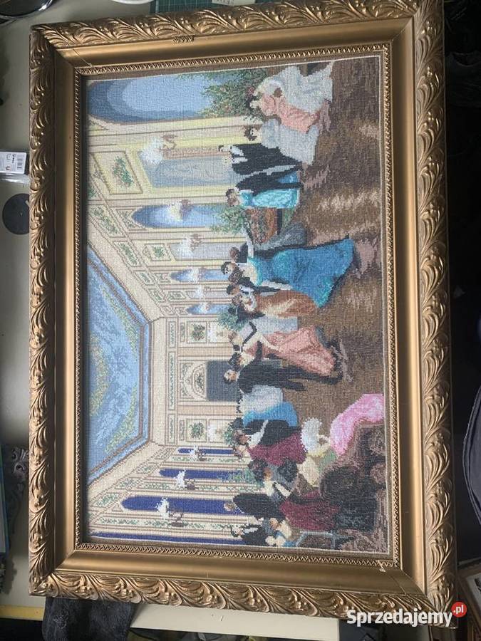 Haft krzyżykowy obraz Deszczno